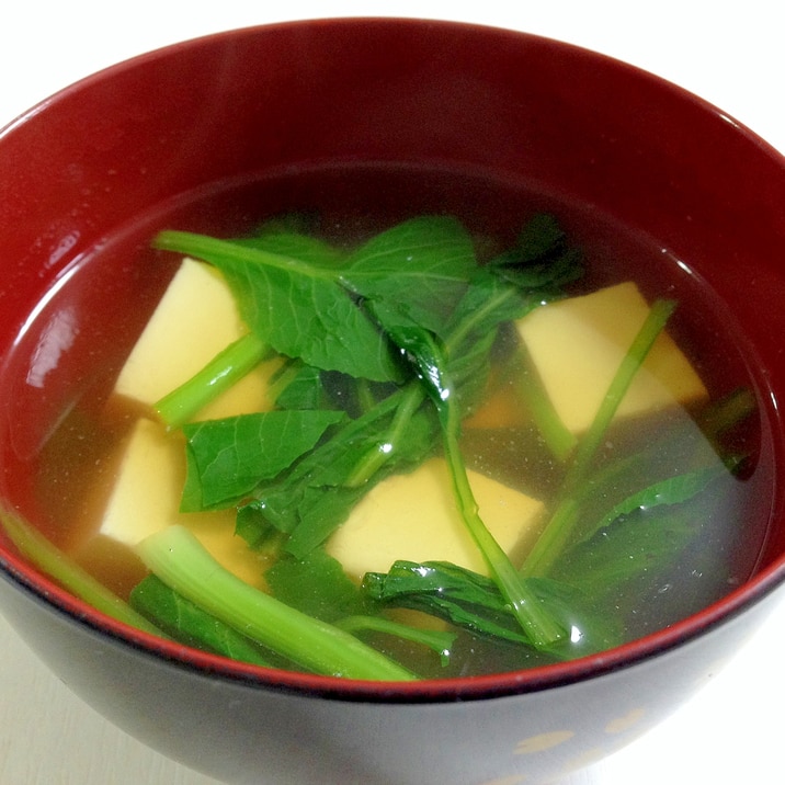 めんつゆで簡単 豆腐とほうれん草のお吸い物 レシピ 作り方 By うーころちゃん 楽天レシピ
